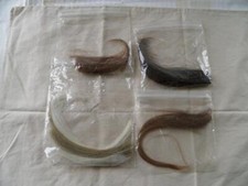 FOUR BAGS OF HORSEHAIR - MANE,TAIL,FORELOCK AND BLOND/BROWN