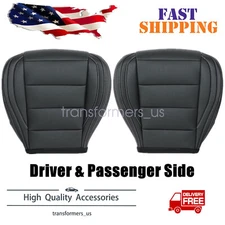 For 2015-2023 Ford Mustang GT Coupe Driver & Passenger Bottom Seat Cover Black