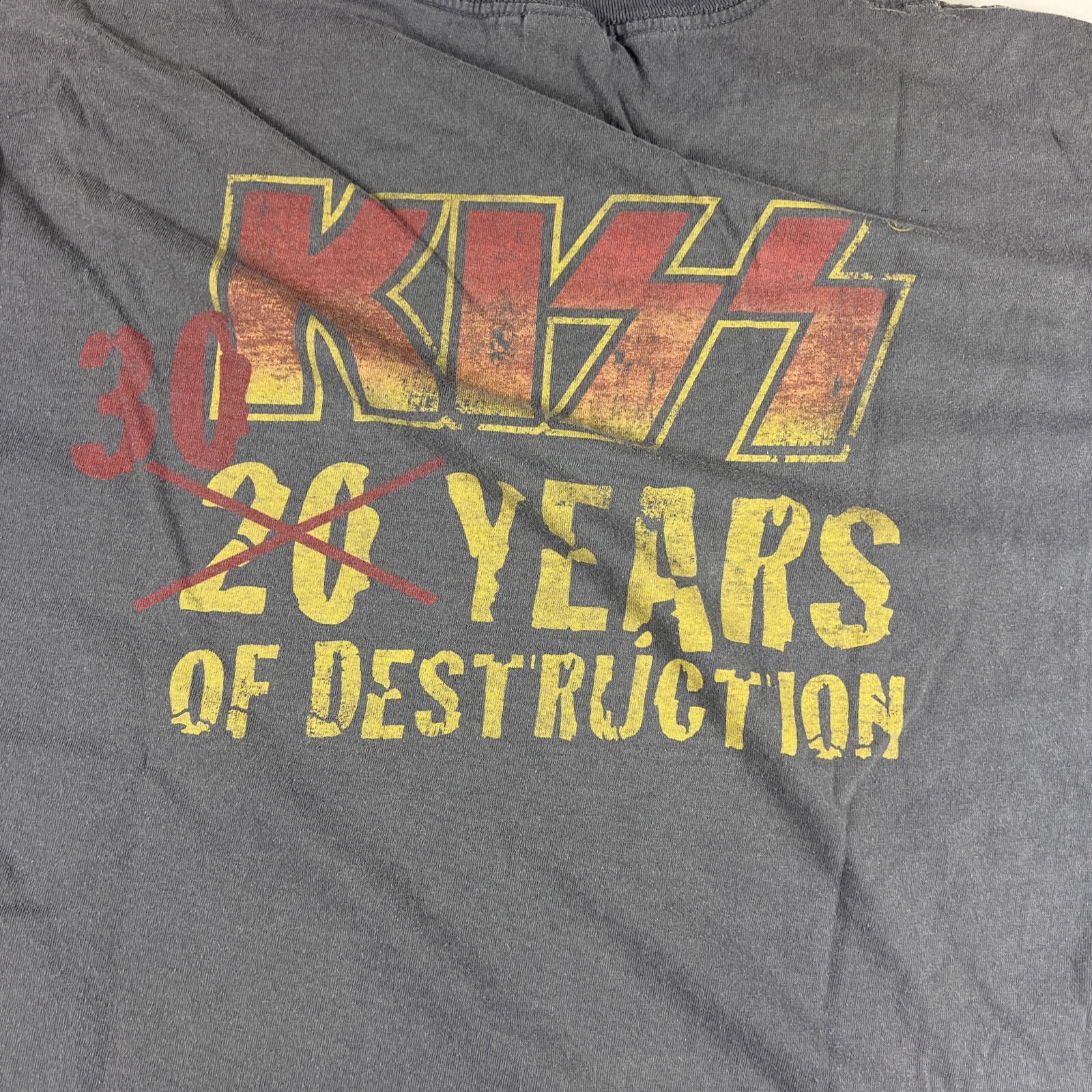 2007 Kiss Band Shirt XXL 30 Years Of Destruction Gem