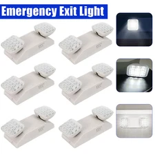 Emergency Light White Commercial Emergency Light Combo Battery Backup Exit Light