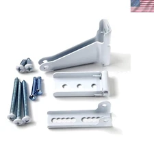 Elegant White Storm Door Closer Bracket for Secure Closure - Easy Screw-in Fit