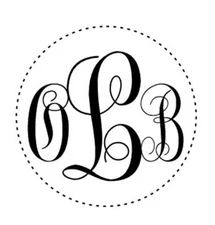 Custom Embosser Designer Monogram Round Pink Shiny EZ-Seal - Hand Held 