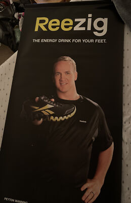 Rare Retro Peyton Manning Reebok Zig Store Display Not Nike An Not Sold In Store