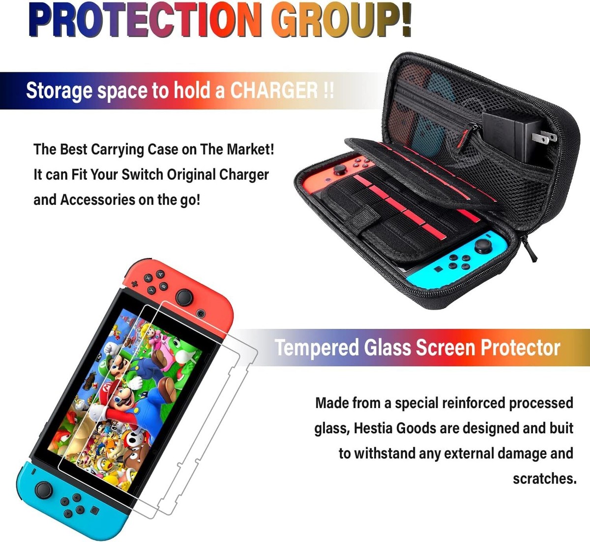 Switch Accessories Bundle Compatible with Nintendo Switch