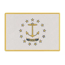 RHODE ISLAND STATE FLAG PATCH embroidered iron-on - RI applique BEST QUALITY