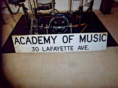 BAM BROOKLYN ACADEMY OF MUSIC PERFORMING ARTS VENUE NY NYC SUBWAY SIGN PORCELAIN