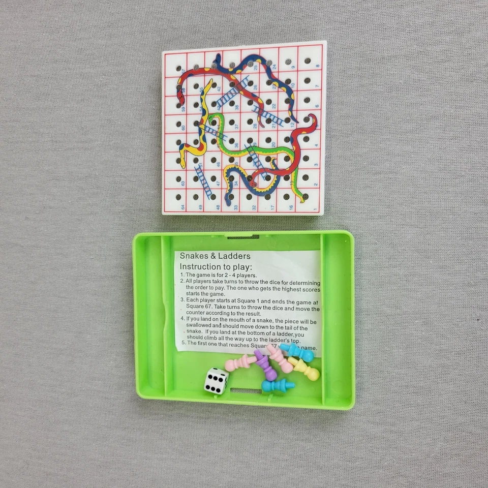 Juego Serpientes y Escaleras Portátil Viaje por Carretera De Colección Foto 2 de 4