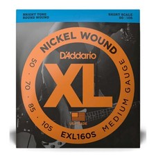 D'ADDARIO EXL160S BASS GUITAR STRINGS - SHORT SCALE - NICKEL WOUND MEDIUM 50-105