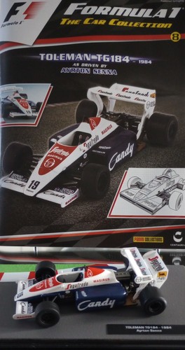 F1 Car Collection, Toleman TG184, 1984, Ayrton Senna, 1:43 Scale F1 Model - Picture 1 of 10