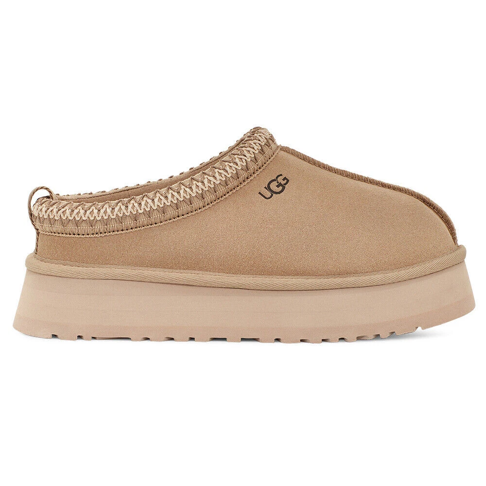 2024 New comfort Women's Shoes UGG Brand Braid Tazz Platform Slippers Sand