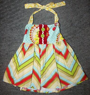 Savvy Stitches Girls Halter Dress - Size 4/5 - EUC