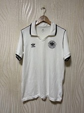 GERMANY RETRO STYLE POLO FOOTBAL SHIRT SOCCER JERSEY ADIDAS 368059 sz M MEN WHIT