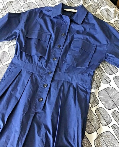 Tuta Tela Eliot piccola cotone blu utility bottoni davanti made in ital 36C 29W - Foto 5 di 7