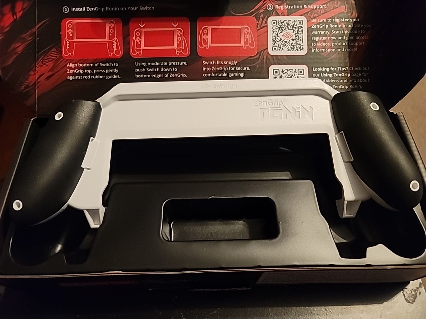 Satisfye Nintendo Switch And Nintendo Switch Oled Zengrip Ronin White