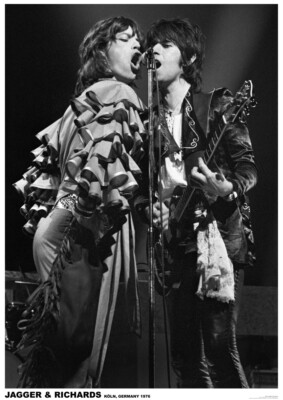 Poster ROLLING STONES - Mick Jagger & Keith Richards 76 Live On Stage Köln 15037