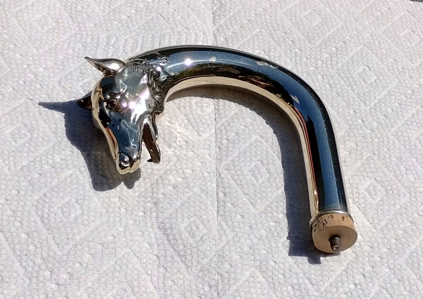 Dark Shadows Barnabas Collins Silver Alpacca Wolf Head Cane Top Unused