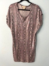 SALE MICHAEL Michael Kors Animal Reptile Printed Tunic Tank Dress size Small S