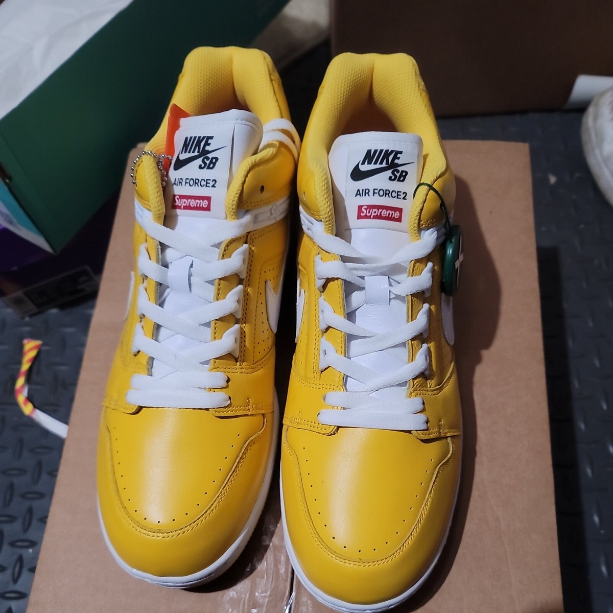 Size 12 - Nike Supreme x Air Force 2 Yellow | eBay Size 12 - Nike Supreme x Air Force 2 Yellow | eBay
