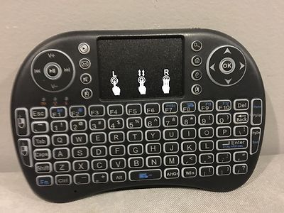 Wireless Mini Keyboard Mouse Touchpad w/ Backlight for PC Smart TV PS4 Black i8+