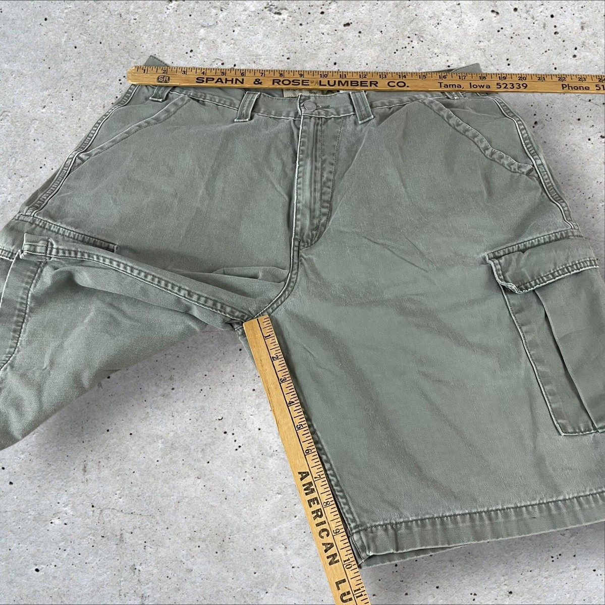 Levis SilverTab Shorts Mens 38 (Fits 36) Green Cargo Military