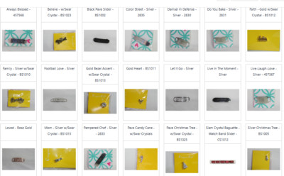 ORIGAMI OWL SLIDER FOR BRACELETS & WATCHES (new) PICK YOUR FAVORITE