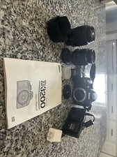 Nikon D3200 24.2mp Digital SLR Camera Kit 18-55mm  55-200mm Lenses SD cards