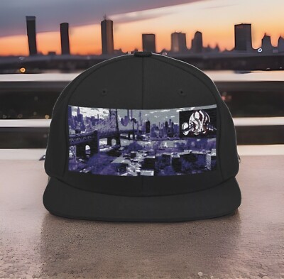 Queens Bridge Embroidered Hat Black