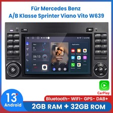 7&rdquo; Android14 Autoradio GPS F&uuml;r Mercedes Benz A/B Klasse Sprinter Viano Vito W639