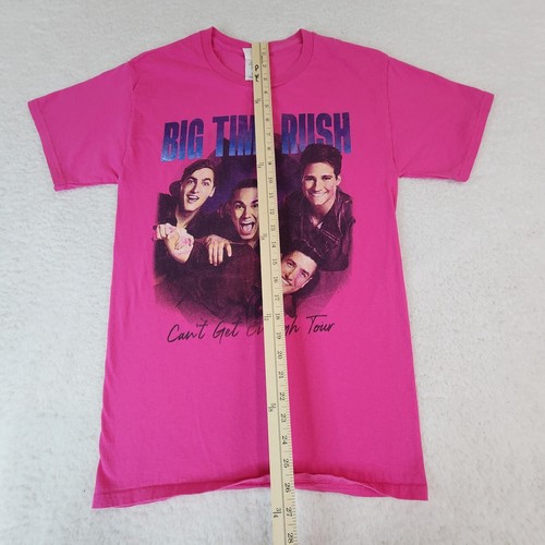 Hanes Mens Comfortable Authentic T-Shirt Small Pink Big Time Rush Graphic #1834 - Picture 12 of 13