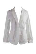 Michael Michael Kors White Notched-Collar Two-Button Blazer 6