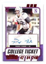2021 Panini Contenders Draft Picks #178 Paddy Fisher Auto Rookie RC