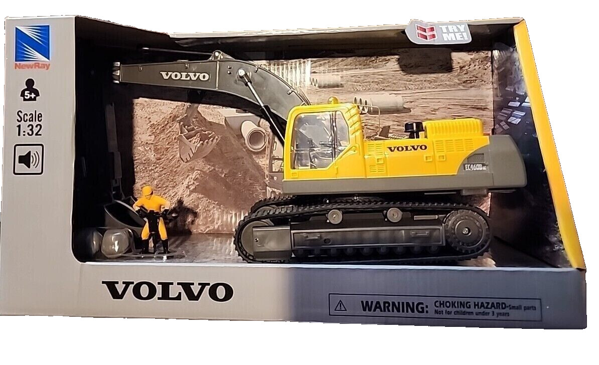 NewRay Volvo EC460B LC Excavator Model Toy NO Lights Sound 1:32 New