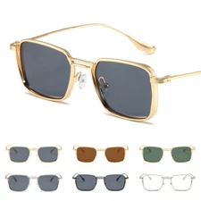 Vintage Square Sunglasses Retro Trendy Metal Frame Steampunk Sun Glasses Eyewear