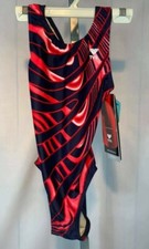 NWT TYR Durafast Youth Girls Red One Piece Swim Suit D-Back-Y Retail 68 X47 
