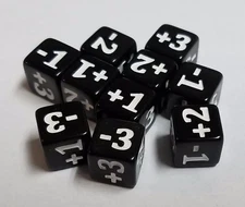 10x Black Minimalist Counter Dice for Games Like Disney: Lorcana MTG | 10mm CCG
