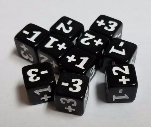 10x Black Minimalist Counter Dice for Games Like Disney: Lorcana MTG | 10mm CCG - Picture 1 of 3