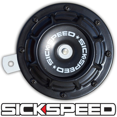 ONE SICKSPEED BLACK SUPER LOUD ELECTRIC BLAST TONE HORN MOTORCYCLE  12V M7