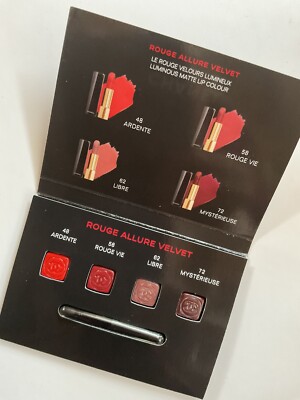 Chanel Rouge Allure Velvet Lip Stick Lippenstift 4 Farben 4 x 0,25 ml