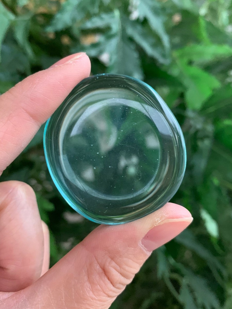 Aqua Blue Obsidian Smooth Stones, 1.5