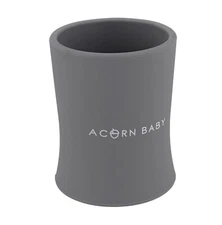 Acorn Baby Silicone Toddler Sippy Cup - Dark Gray Weighted Transition Cup