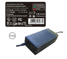 3 Amp Smart Charger for Overfly Hummer 20" Fat Tire Electric Folding Bike 48V