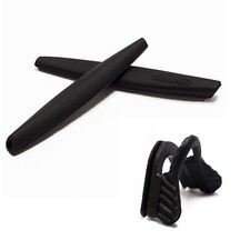 New Walleva Black Earsocks  Black Nosepad For Oakley M Frame Sunglasses
