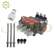 3 Spool  Hydraulic Monoblock Double Acting Control Valve SAE w/conversion 21GPM