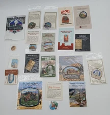 LOT of 19 NEW Hiking Walking Stick Medallion/Patches National Parks