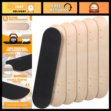 Blank Skateboard Deck 28"x8" for Art & Painting, 7-Layer Maple Wood, Double Tail