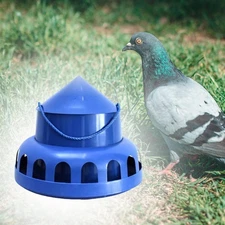 Chicken Feeder Feeding Dish Easy to Clean with Handle Rope Multi Holes Food