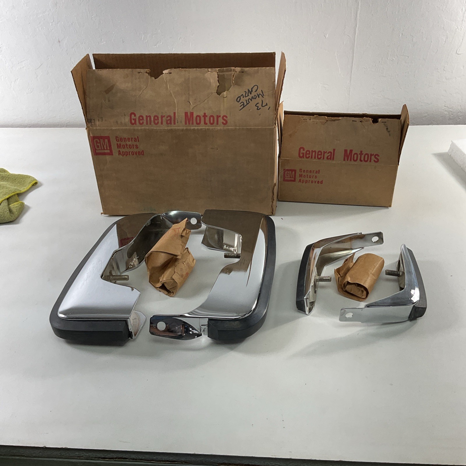 NOS 1973 Chevrolet Monte Carlo Front And Rear Bumper Guards      b6