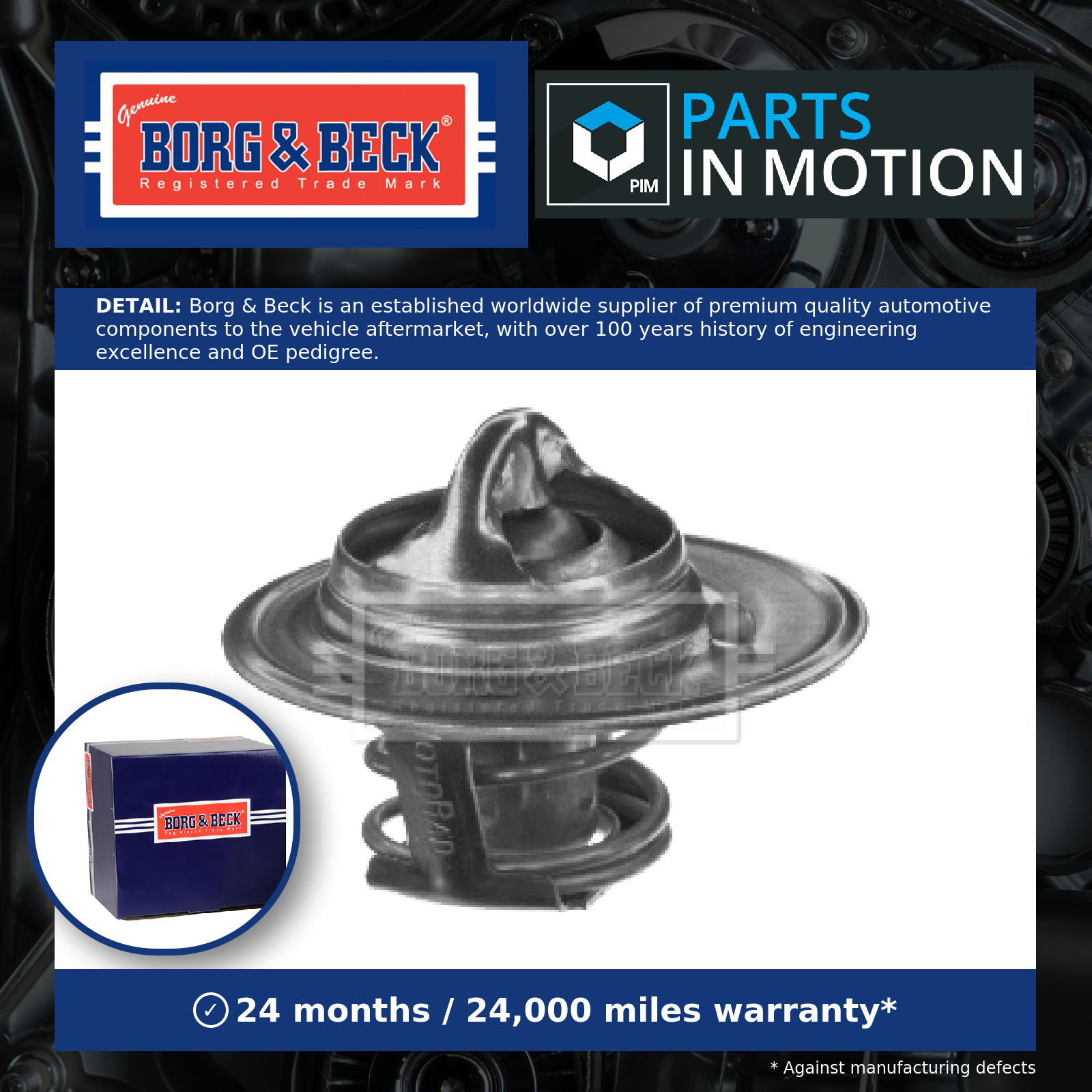 Coolant Thermostat BTS110.88 Borg & Beck 9004833001 9004833021 19300634811 New