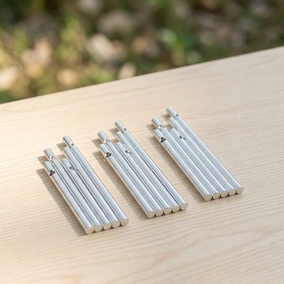 5 Metal Wind Chime Tubes, Empty Hollow Tubes for DIY Crafts & Outdoor Hanging