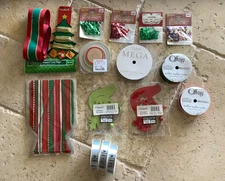 Craft Supply Lot - Sequins, Ribbon and Misc. items (see pics & read description)